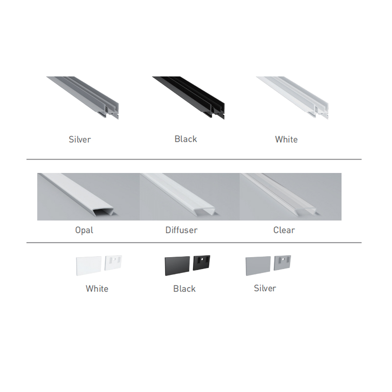 Drywall LED Channel Light Diffusers For 12mm COB LED Strip Drywall LED Channel Light Diffusers For 12mm COB LED Strip